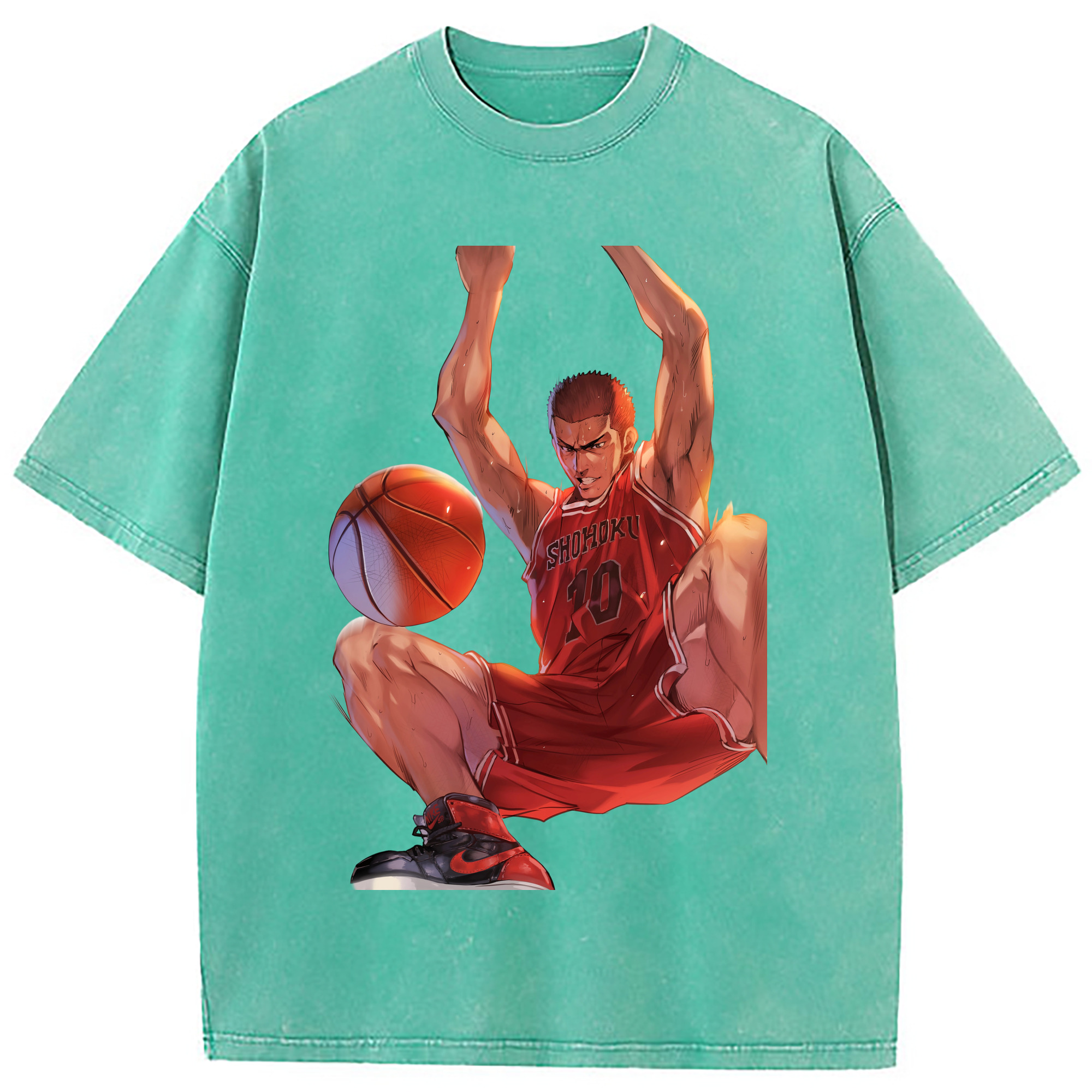 （画像用） SLAM DUNK／スラムダンク 綿100% ヴィンテージ風 半袖Tシャツ（フロントプリント）